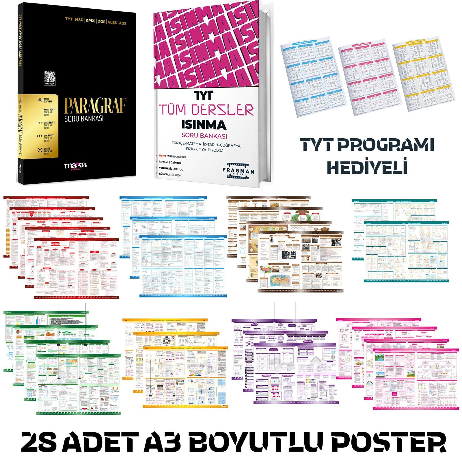 TYT TÜM DERSLER POSTER SETİ PLUS (MEB ÖZET)